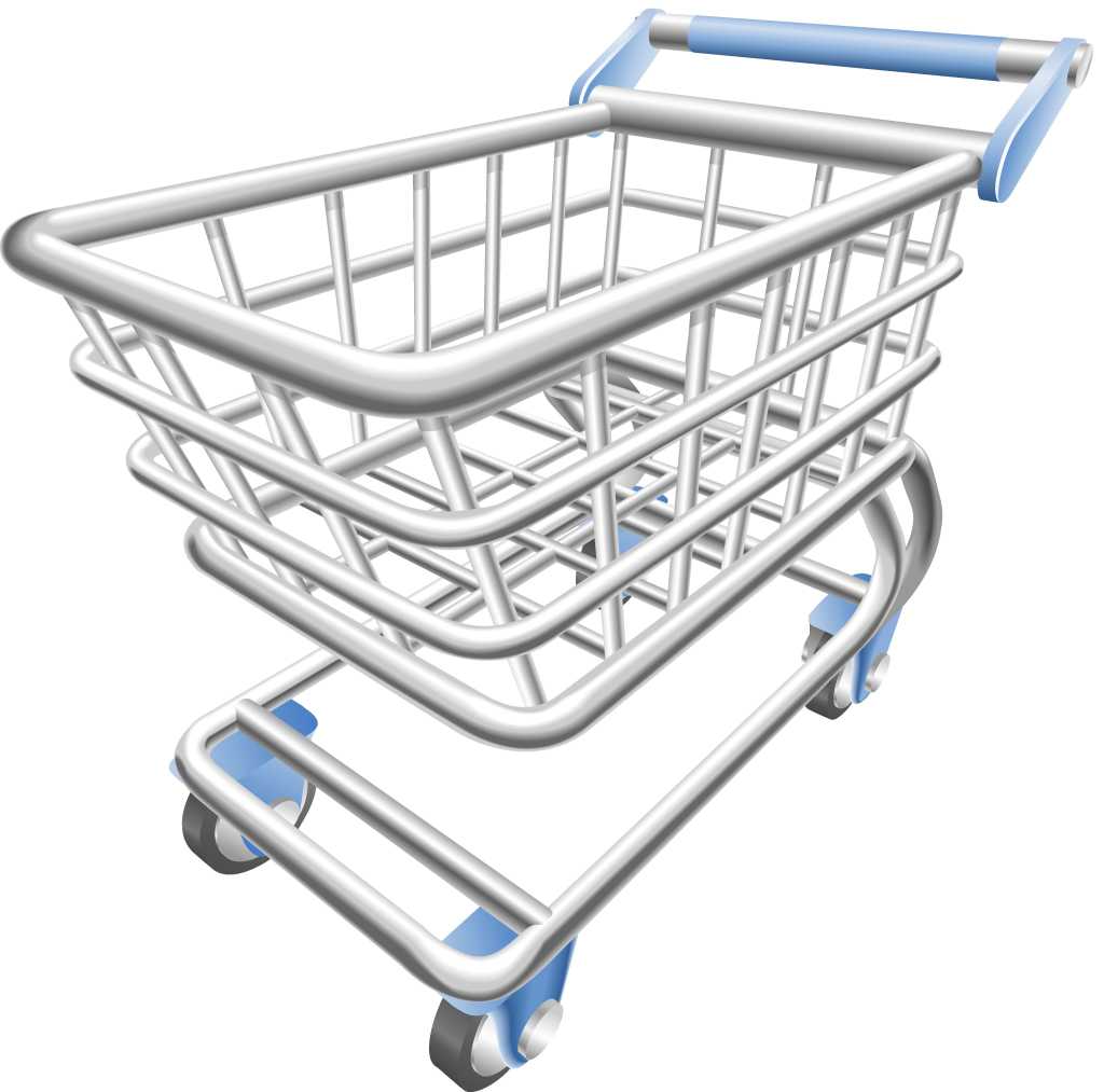 shiny shopping cart trolley vector illustration 125121951