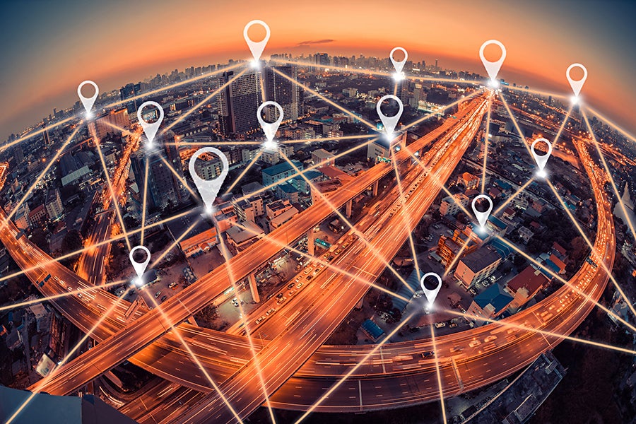 smart city pins iot navigation