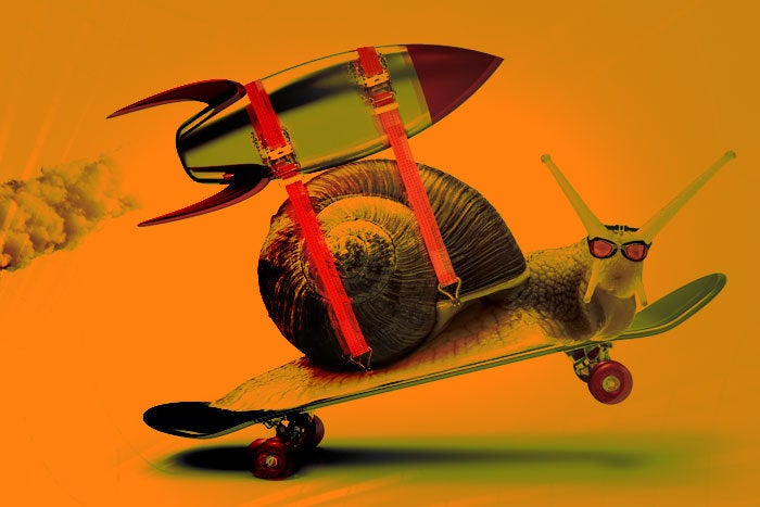 snail rocket fast speed