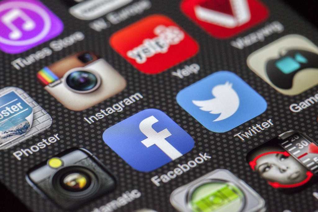 Social media apps -- among them, Facebook, Twitter and Instagram