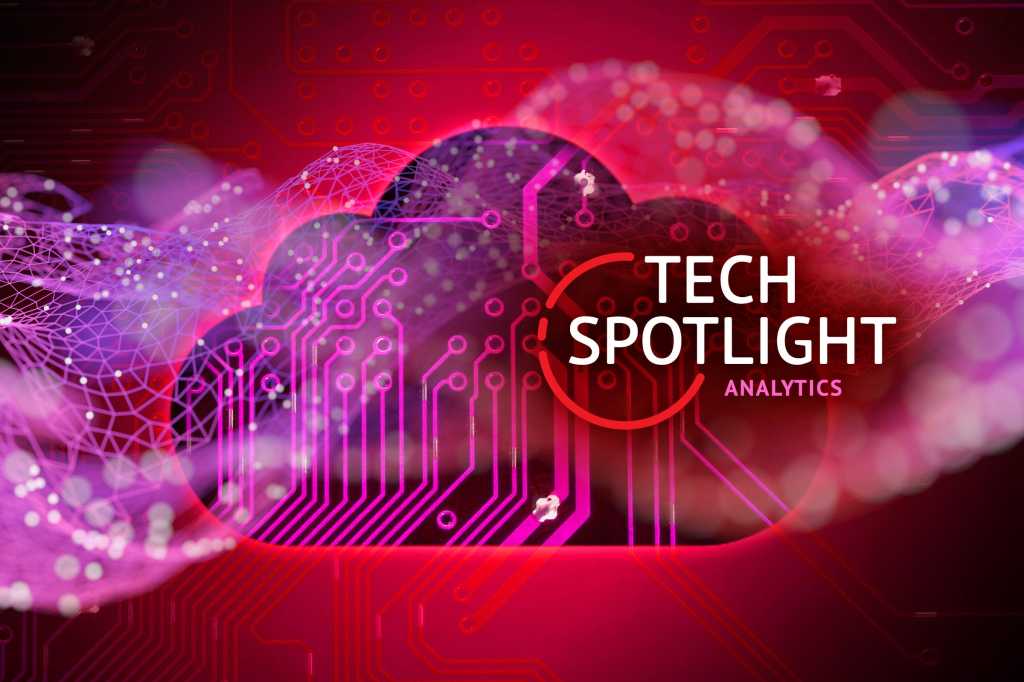 Tech Spotlight   >   Analytics [CIO]   >   Conceptual image of cloud circuits + abstract data.