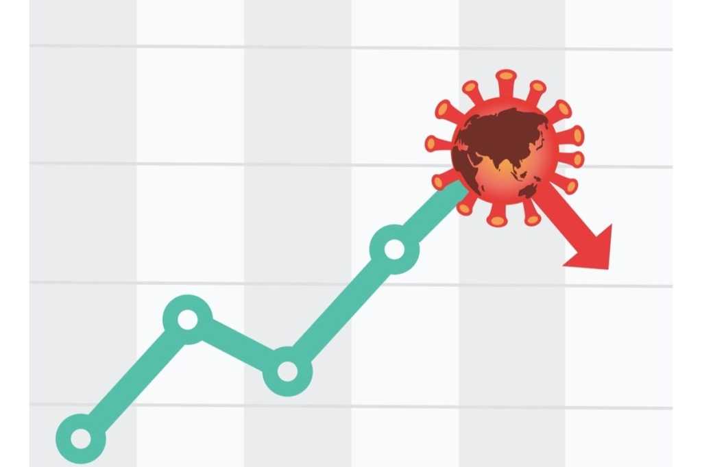 stock markets plunge from covid19 virus fear world equity price fall vector id1208717042
