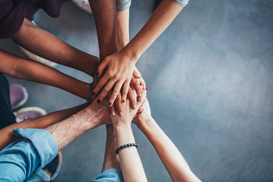 teamwork trust hands