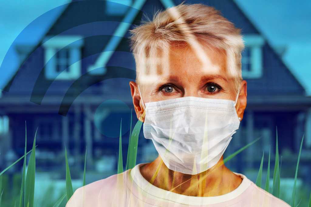 telecommuting corona virus surgical mask remote worker 5g wi fi by mediaphotos getty images and wyn