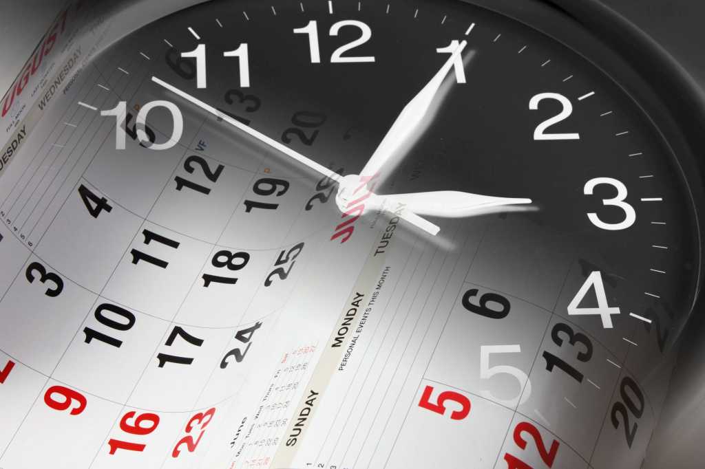 clock and calendar montage