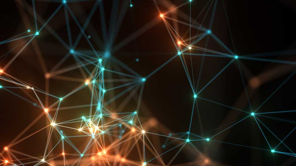 colorful neon networking background