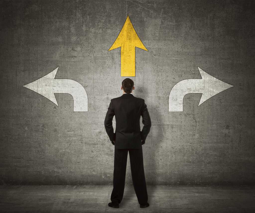 three directional arrows 165125803