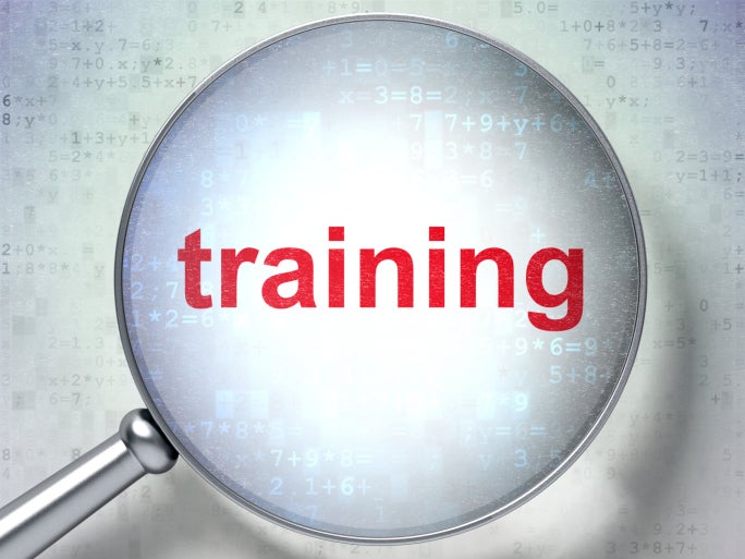 training magnifying glass spotlight