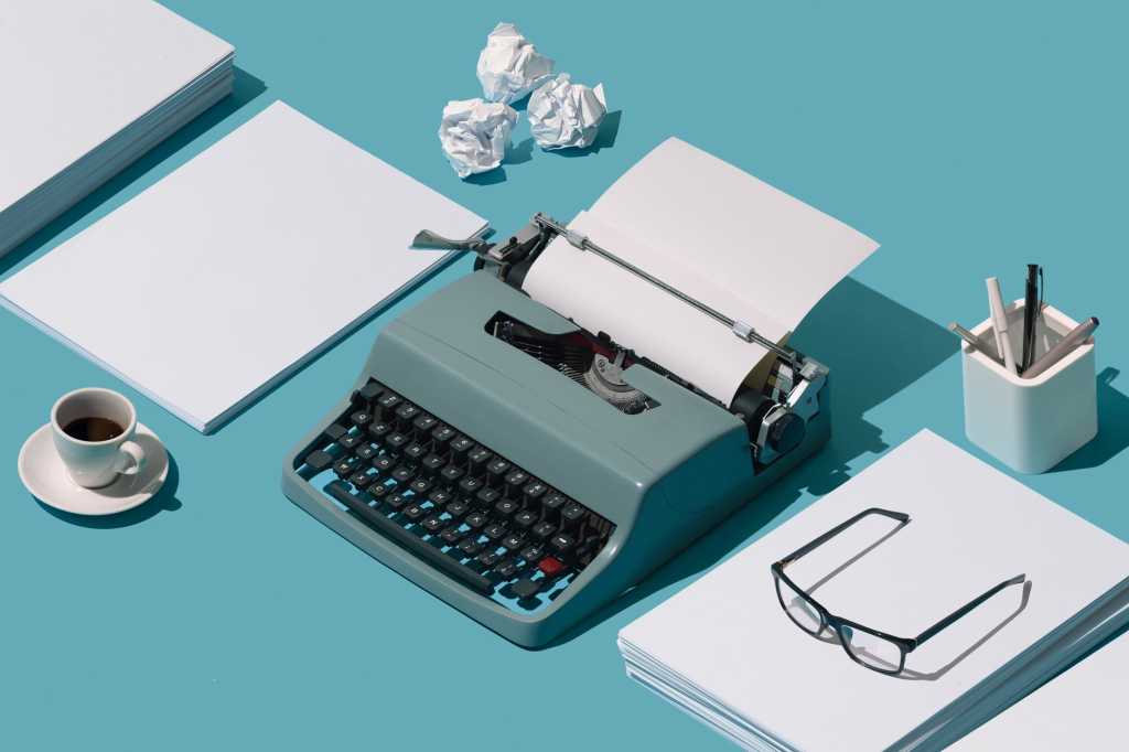 typewriter writing presentation resume makeover paper by cyan066 by getty images