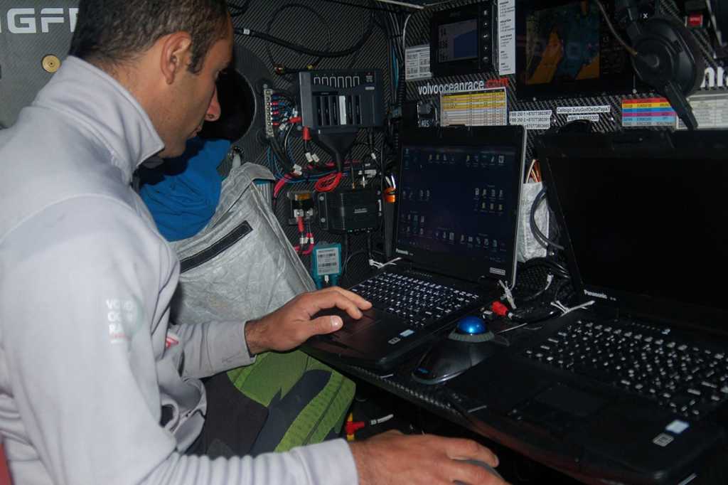 volvo ocean race data center cockpit inside boat