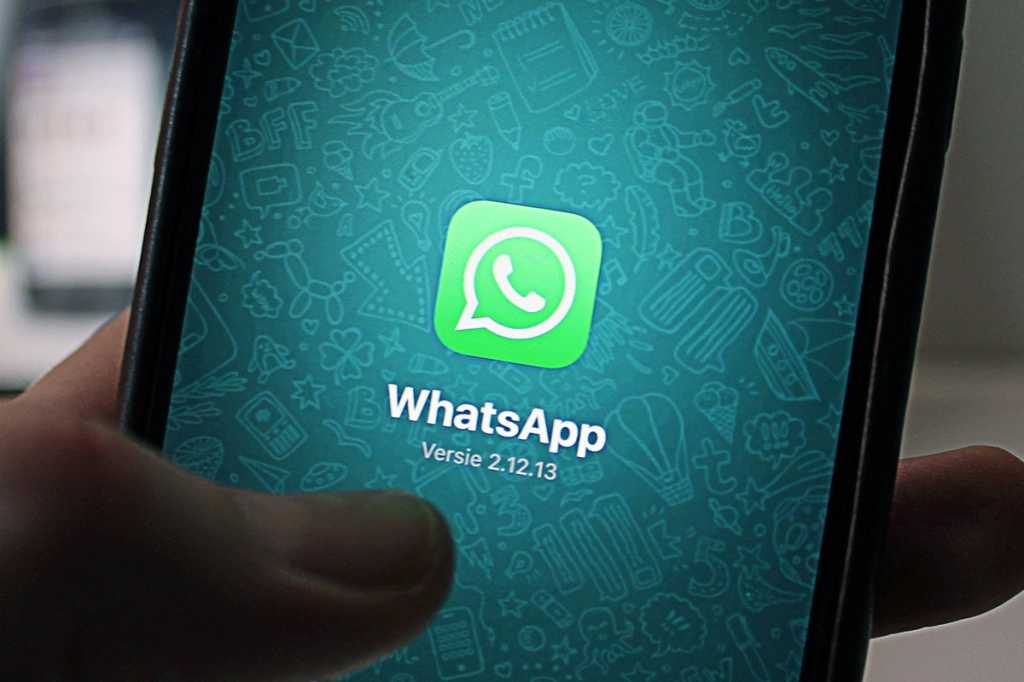 WhatsApp secure messaging on a mobile phone