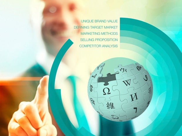 Wikipedia marketing globe smile