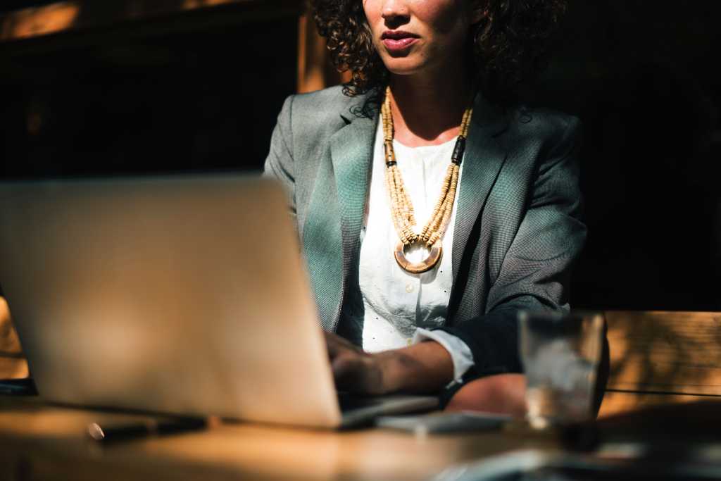 woman working on laptop - close focus, bokeh [by Rawpixel - CC0 via Unsplash]