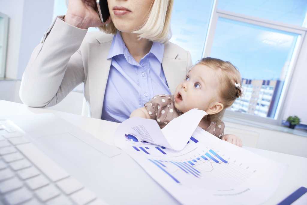working mother and child / work-life balance