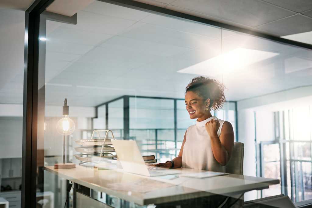 Woman at computer
