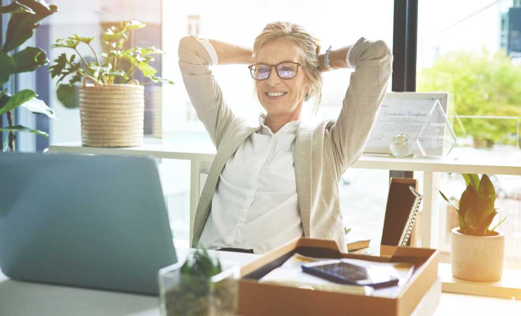 woman at desk