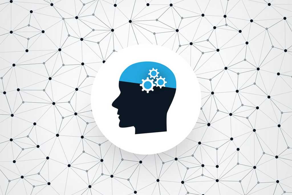 a human profile highlighting the brain and surrounded by a network of connections