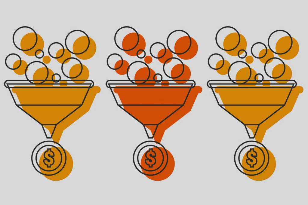 data funnels with money coin monetization of data funnel