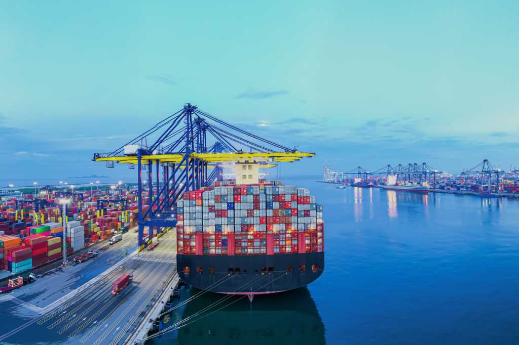 Japan Asia container ship transport port