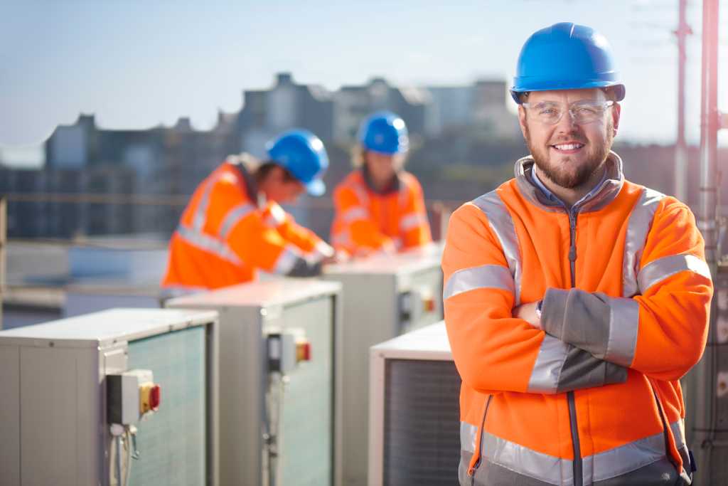 hvac worker man