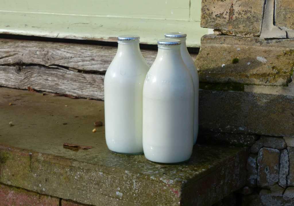 milk bottles