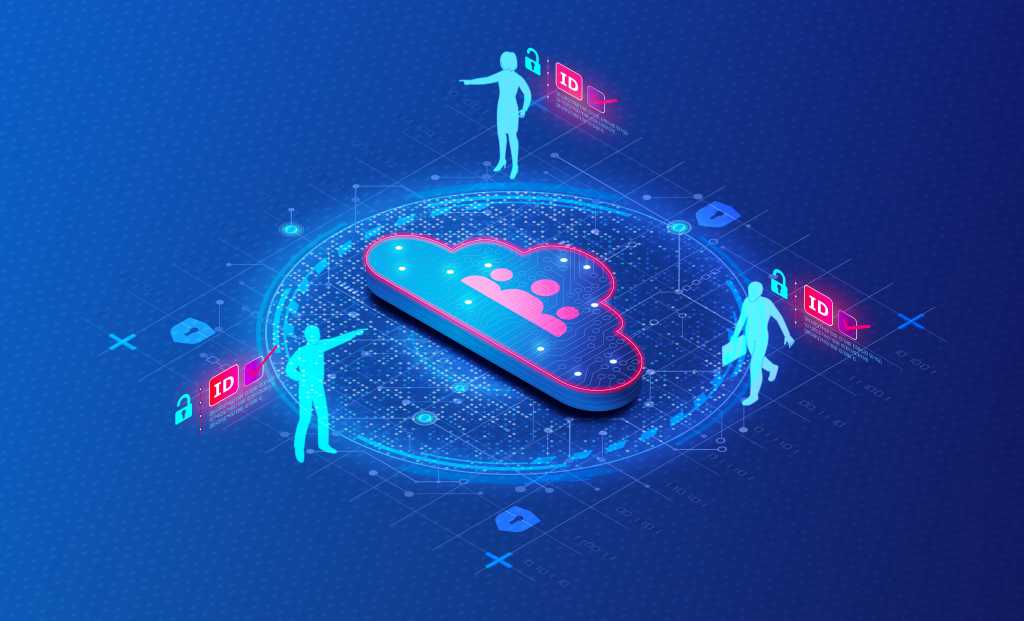 Identity-as-a-Service and Identity and Access Management Concept - IDaaS and IAM - Technology that Allows Users to Use Identity Management and Authentication Services from the Cloud - 3D Illustration