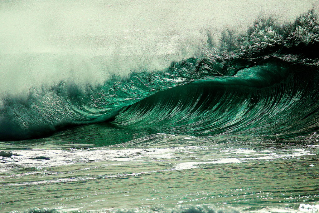 Header image of green wave
