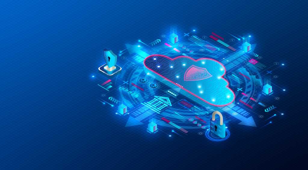 Cloud Computing Security Concept - Security Service Edge and Secure Access Service Edge - SSE and SASE - New Cloud-based Cybersecurity Solutions - 3D Illustration