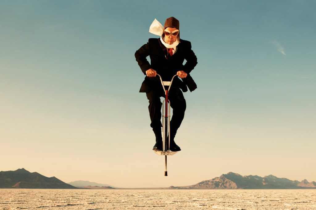 bouncing back from career setback pogo stick jumping in