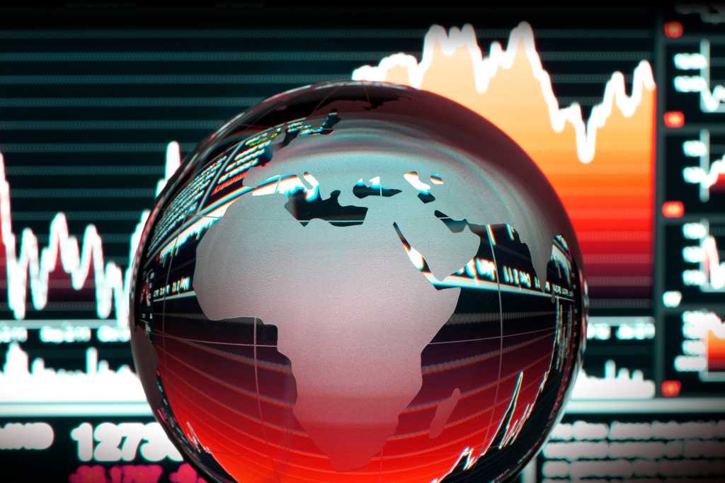 globe / Africa/ abstract data / analytics