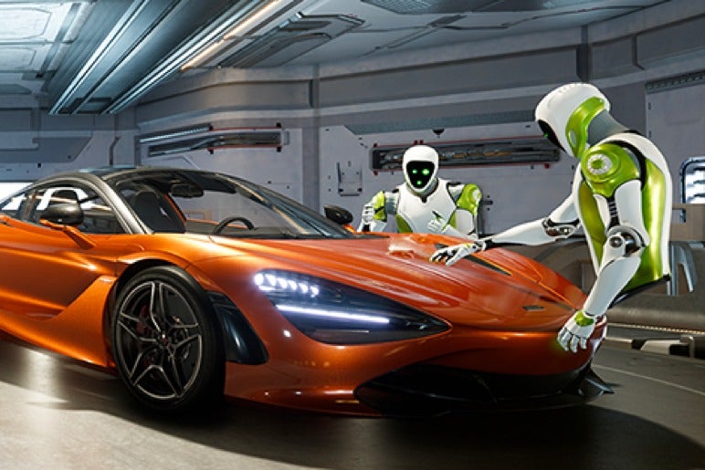 nvidia holodeck with koenisegg car