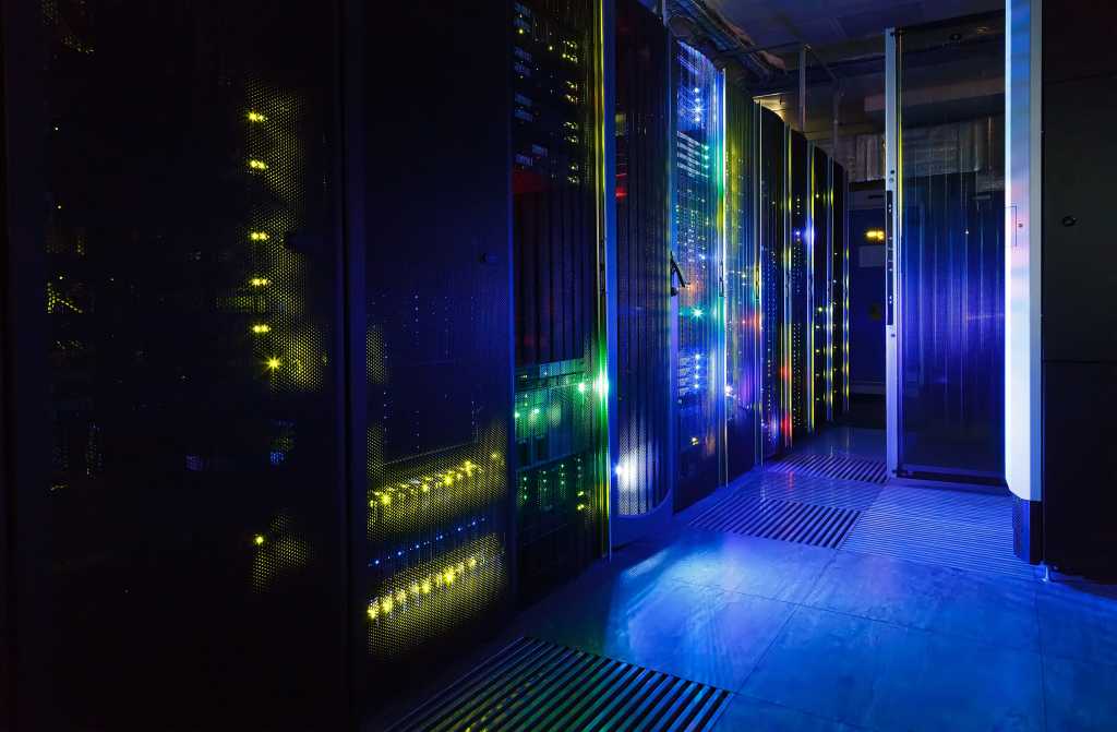 View of mainframe in the data centre
