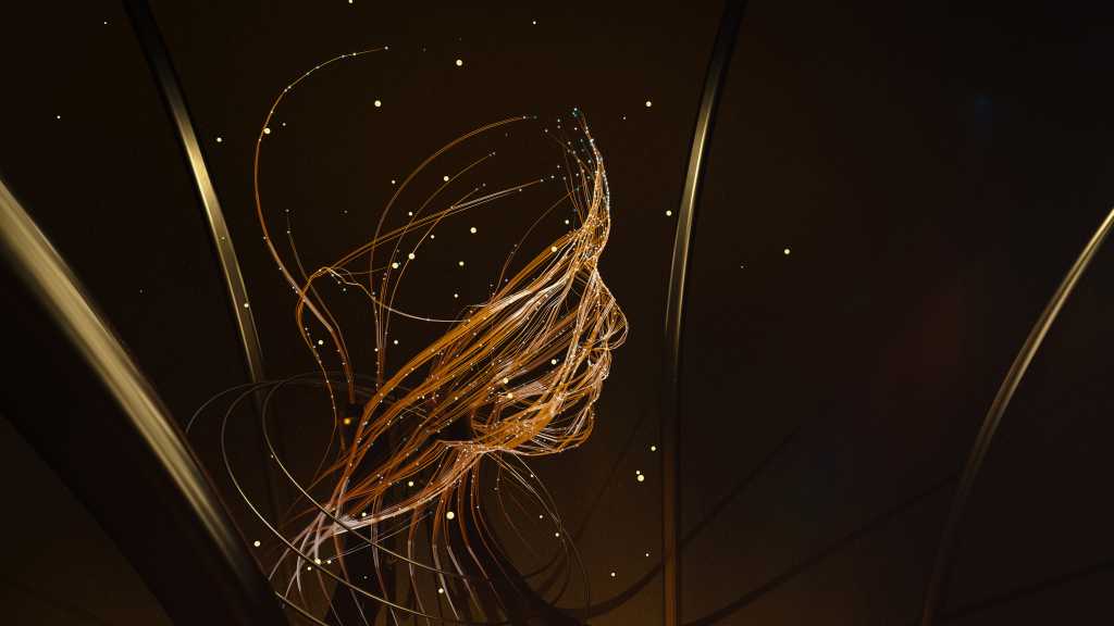 AI head on dark background