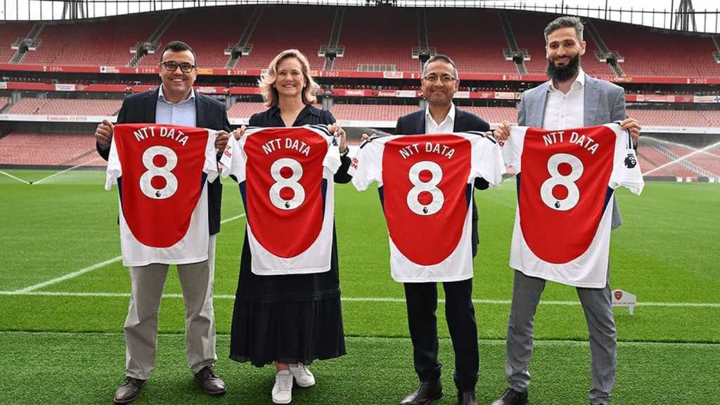 NTT Data y Arsenal F.C, durante la presentación del partnership.
