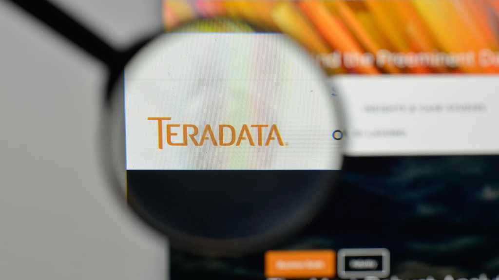 Milan, Italy - November 1, 2017: Teradata logo on the website homepage.