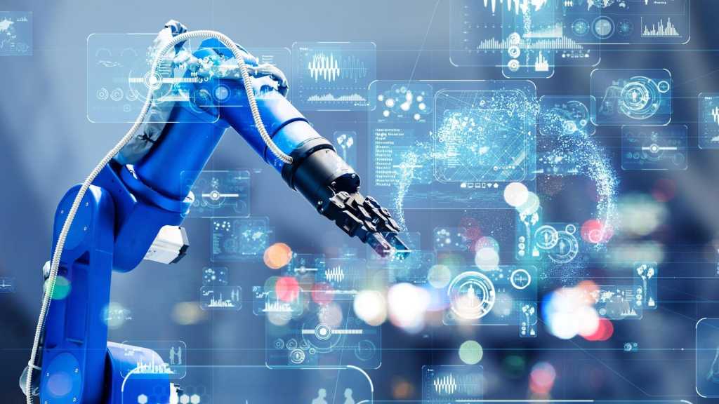 Industrial technology concept. Factory automation. Smart factory. INDUSTRY 4.0