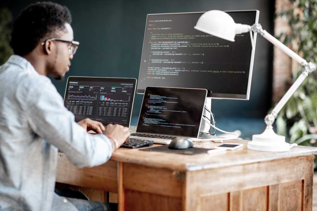 man computer