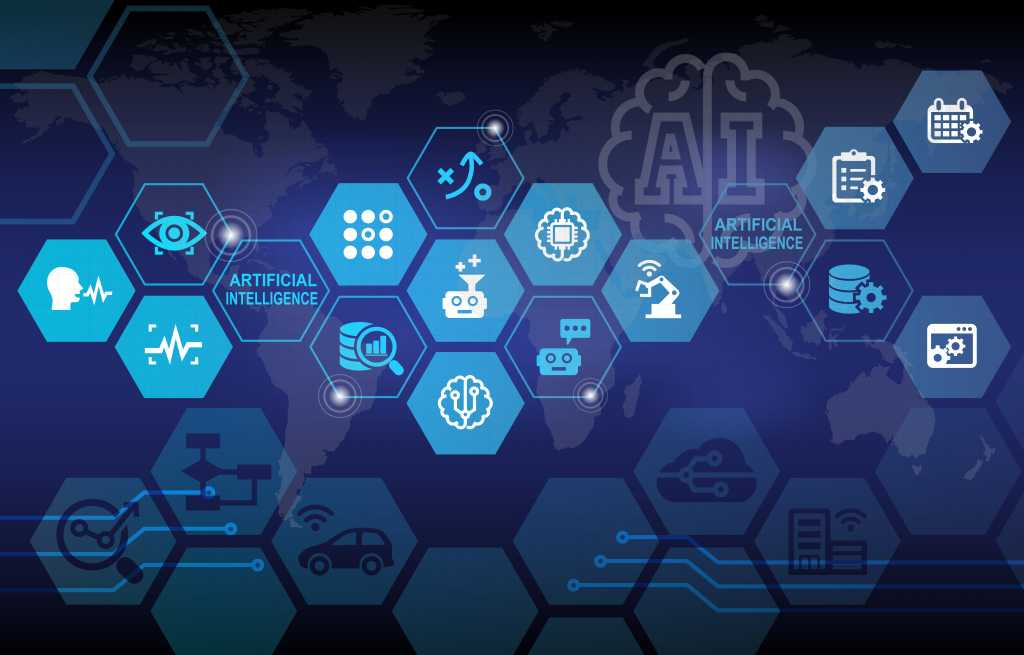 Artificial Intelligence Automation Infographic Background