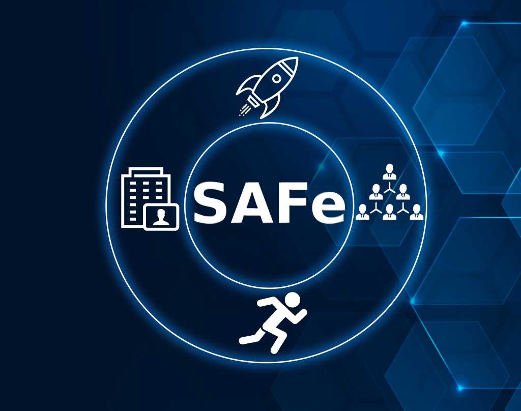 SAFe acronym, Scalable Agile Framework concept, It defines an approach for scaling Scrum to make it work for bigger enterprises that has much bigger teams