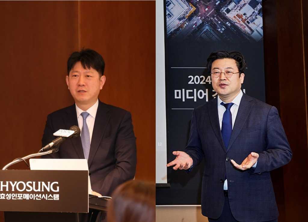 이정우 DX사업본부 본부장(좌)과 이진석 데이터팀 팀장(우) ⓒ효성인포메이션시스템