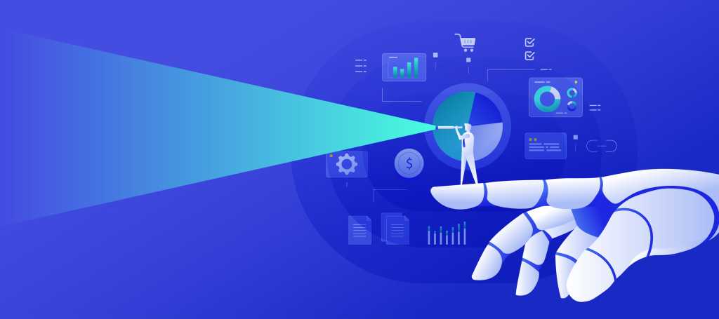 AI Strategy for Digital Marketing conecept illustration background banner