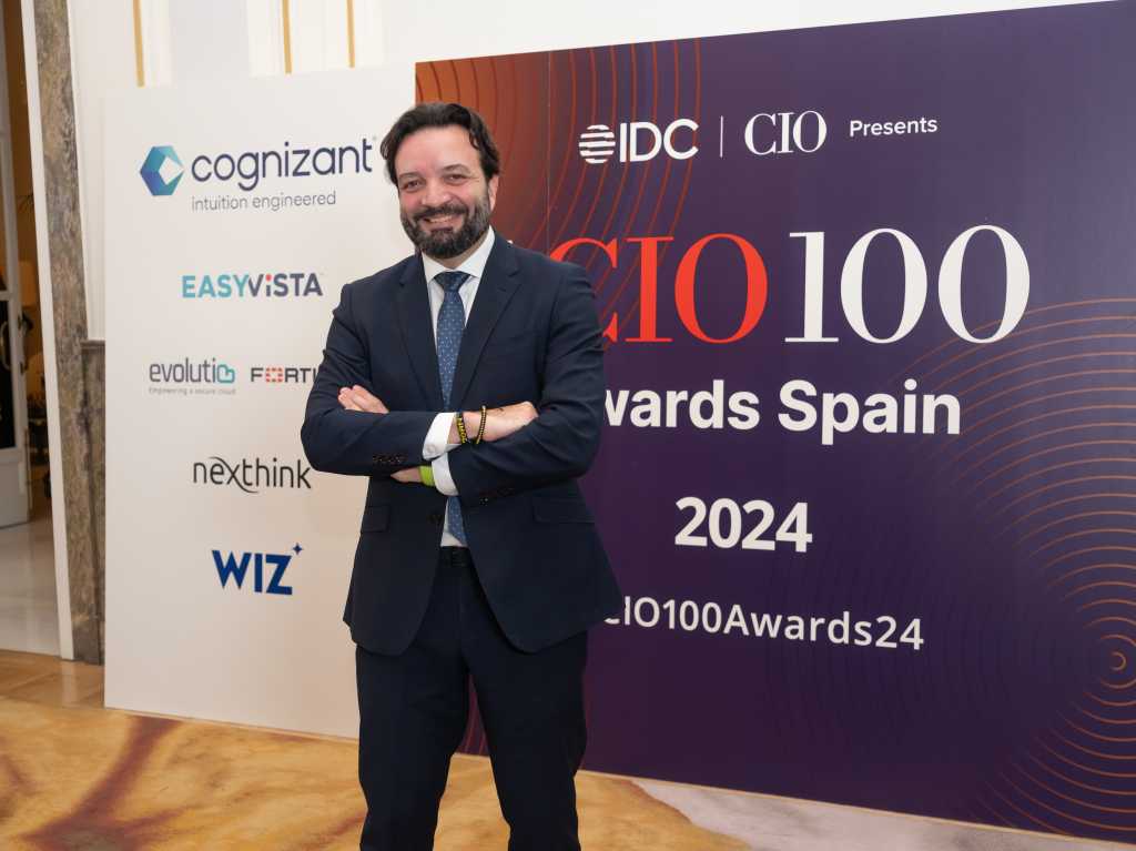 Joan Barceló, CIO de World2Meet, la división de viajes de Grupo Iberostar, durante la gala CIO 100 Awards Spain 2024.