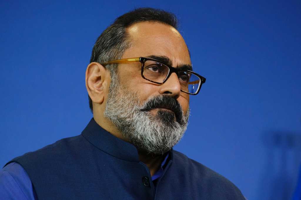 Indian Minister of State for IT Rajeev Chandrasekhar