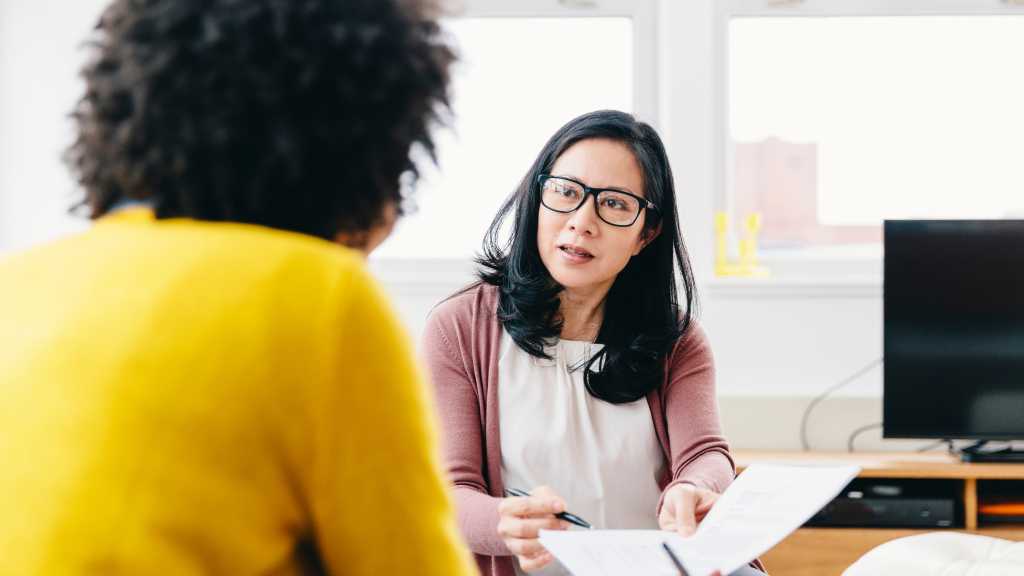 women in job interview