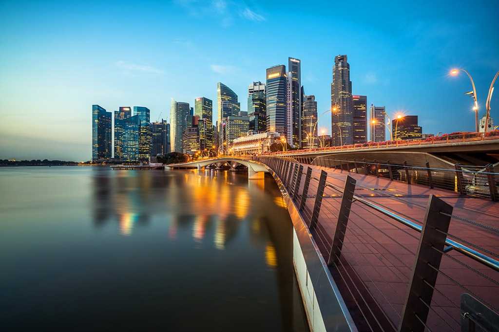 Singapore skyline, central business district