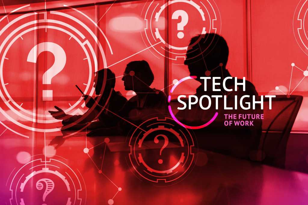 Tech Spotlight   >   The Future of Work [CIO]   >  Business leaders / question mark overlay