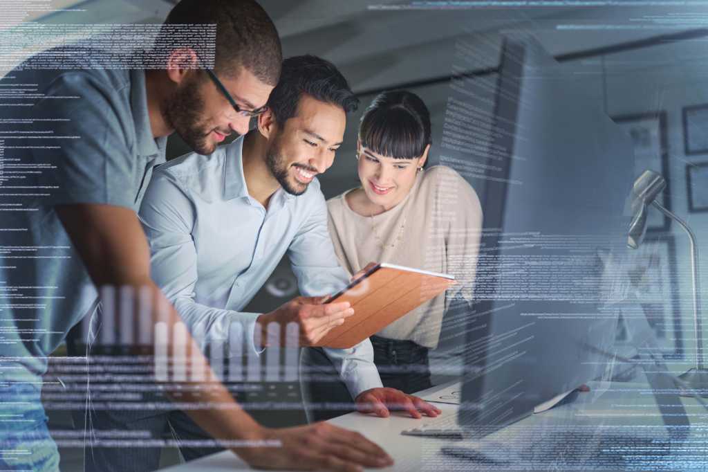 business people coding