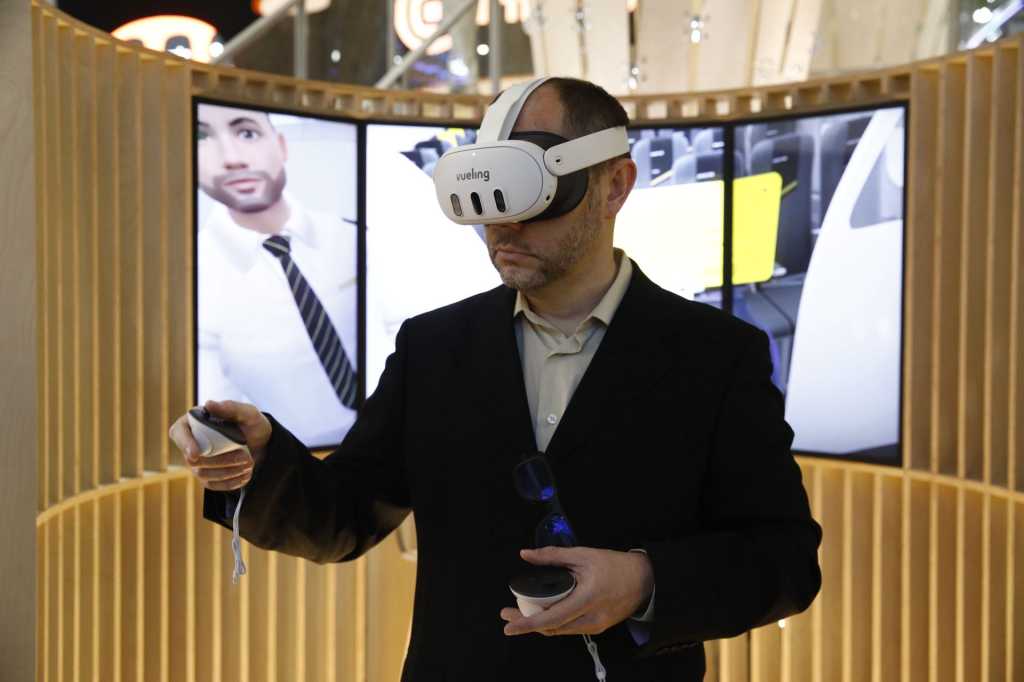 La experiencia inmersiva de Vueling en el stand de MWCapital en el MWC25.