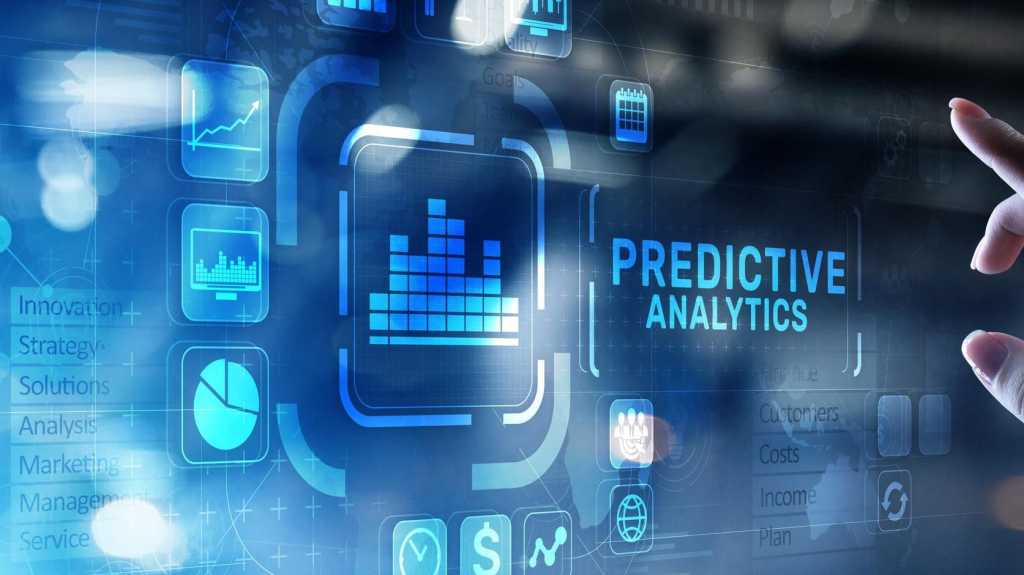Predictive analytics Big Data analysis Business intelligence internet and modern technology concept on virtual screen.
