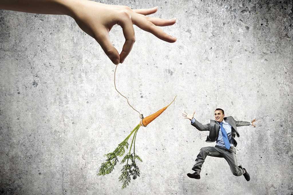 motivation / incentive / temptation / dangling a carrot